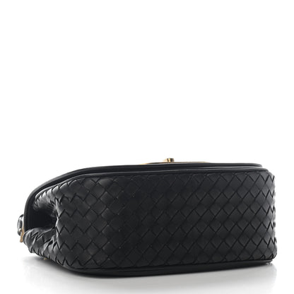 Bottega Veneta Nappa Intrecciato BV Luna Shoulder Bag Black 4 of 9