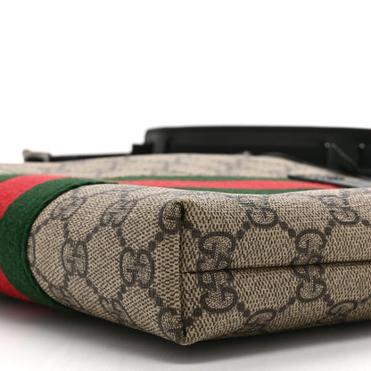Gucci GG Supreme Monogram Web Messenger Bag Black 10 of 10