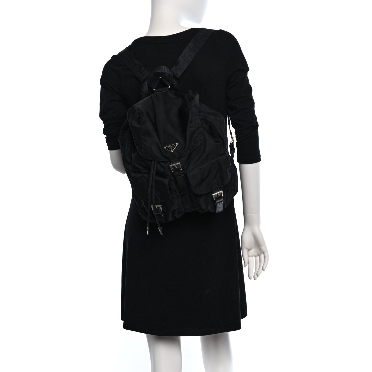 Prada Tessuto Nylon Vela Small Backpack Black 2 of 9
