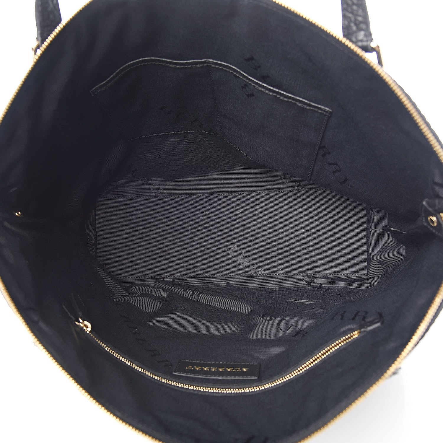 Burberry Signature Grain Calfskin Medium Welburn Tote Black 5 of 11