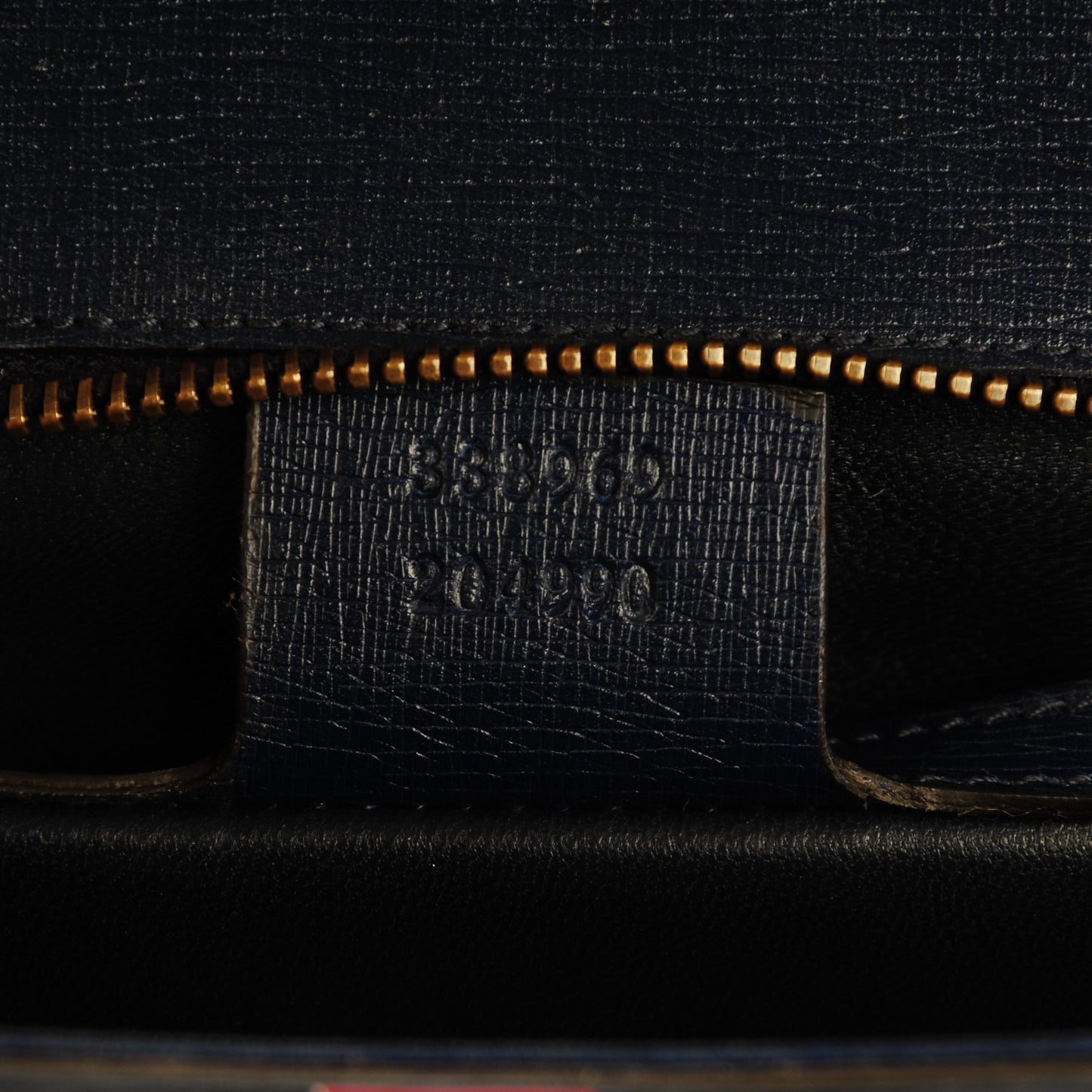 Textured Calfskin Heartbeat Print Clutch Blue