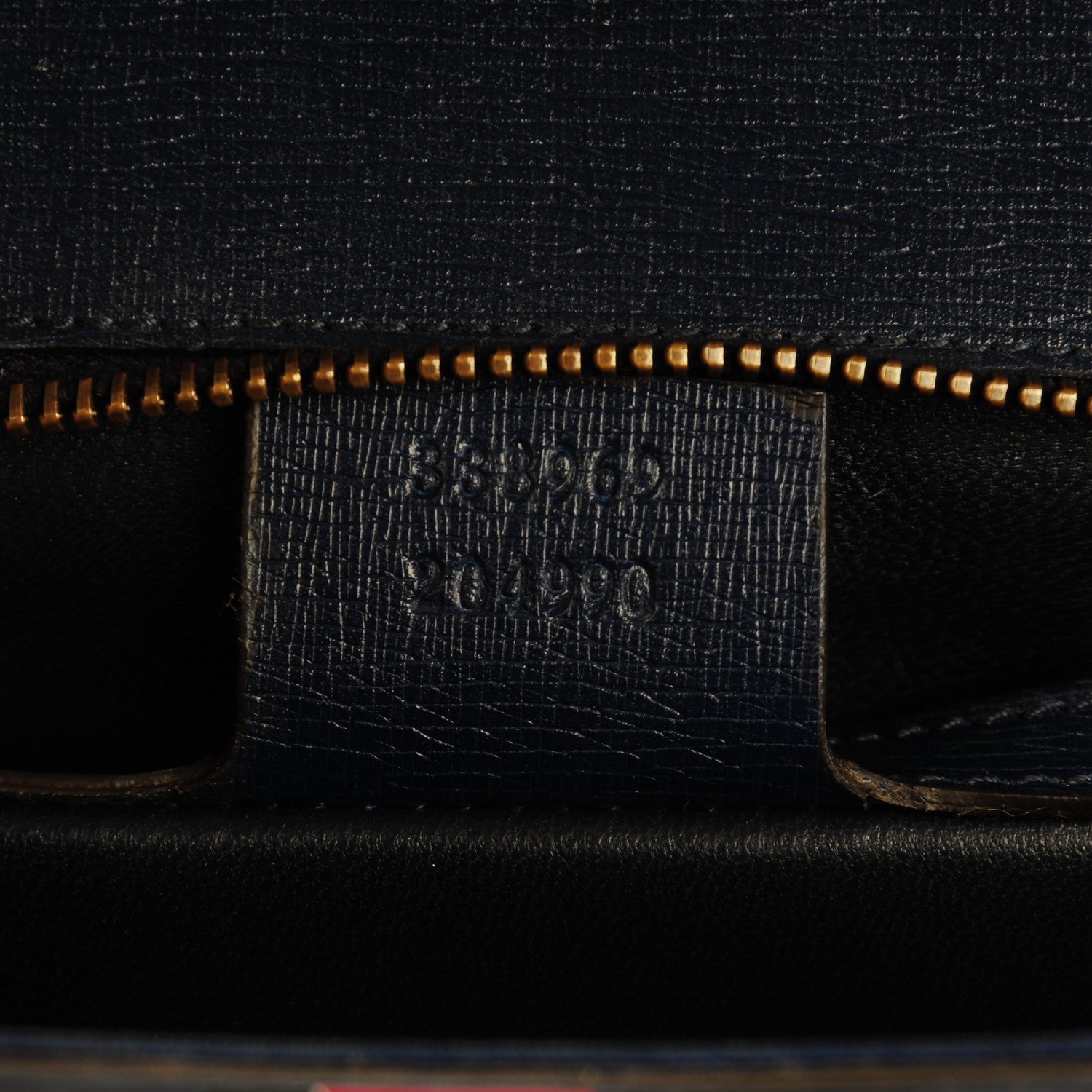 Gucci Textured Calfskin Heartbeat Print Clutch Blue 7 of 7