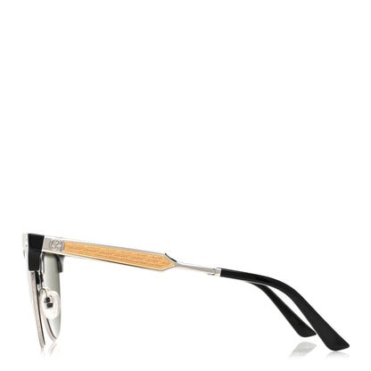 Gucci Acetate Damascato Cat Eye Sunglasses GG0055S Black Gold 3 of 8