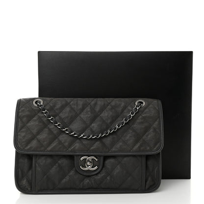 Chanel Caviar Quilted Large French Riviera Flap Dark Grey 12 of 12