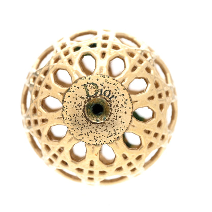 Christian Dior Cannage Mise En Dior Tribal Earrings Gold 4 of 6