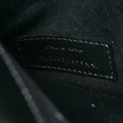 Saint Laurent Smooth Shiny Calfskin Monogram Uptown Pouch Black 8 of 9