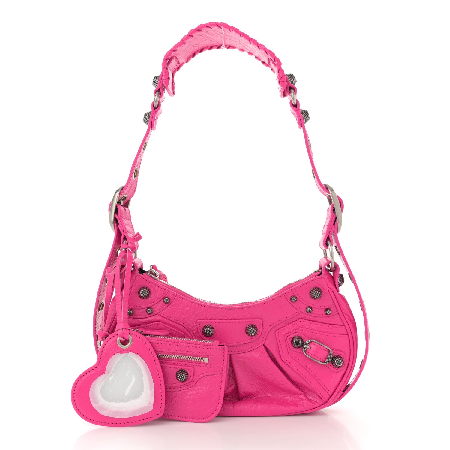 Balenciaga Agneau Arena Le Cagole Shoulder Bag XS Violet Fuxia 3 of 11