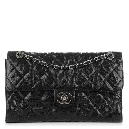 Chanel Crumpled Grained Calfskin Jumbo CC Crave Flap Black 1 of 8