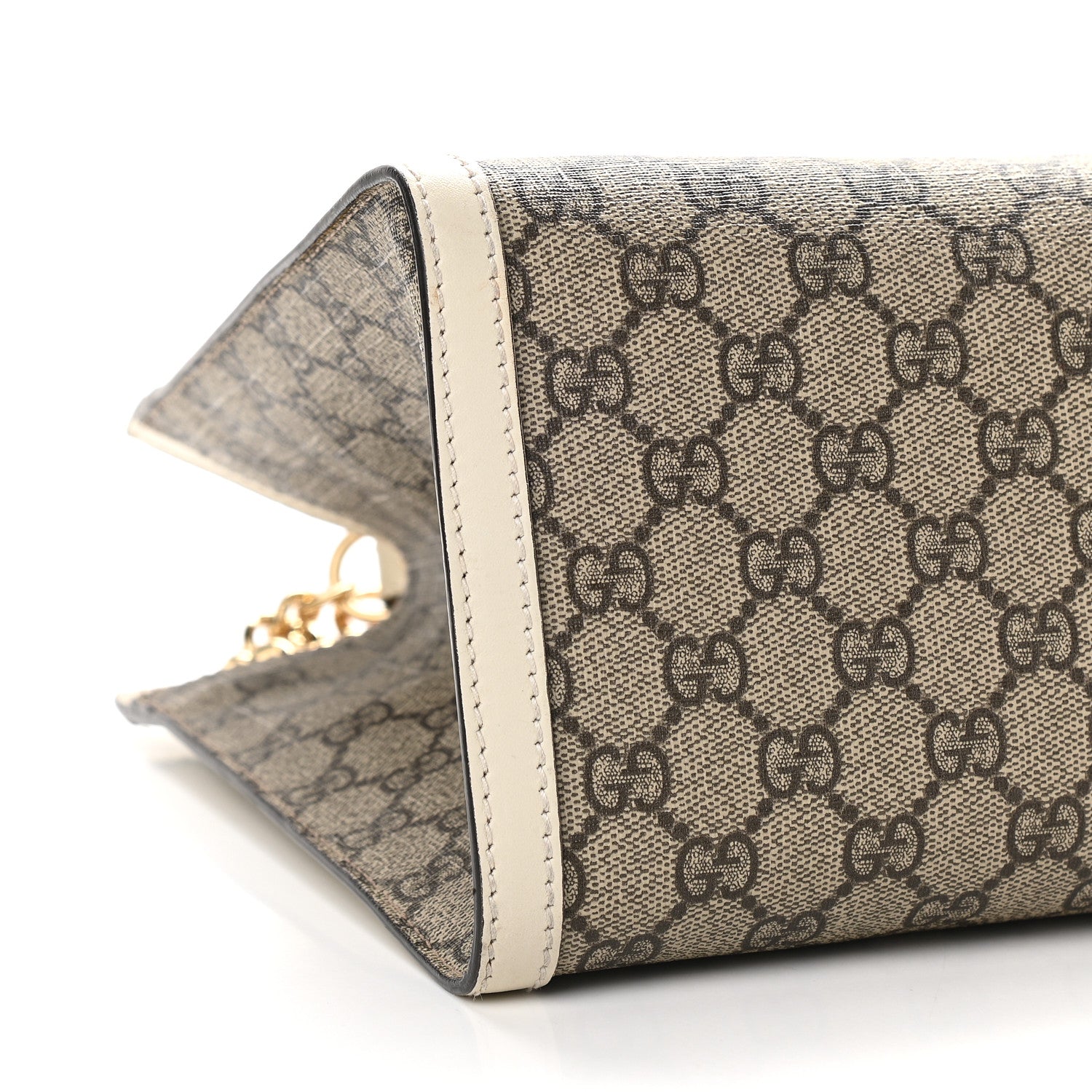 Gucci GG Supreme Monogram Medium Padlock Tote White 8 of 9