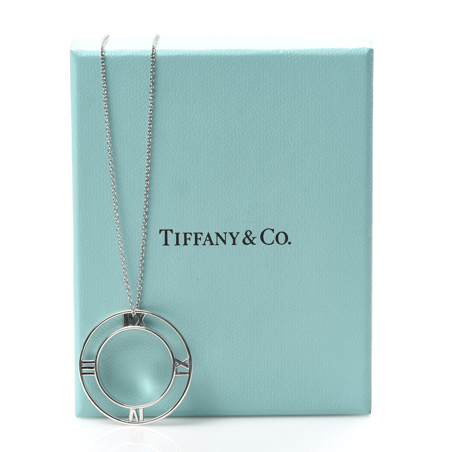 Tiffany Sterling Silver Large Atlas Open Pendant Necklace 6 of 6