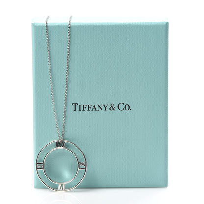 Tiffany Sterling Silver Large Atlas Open Pendant Necklace 6 of 6