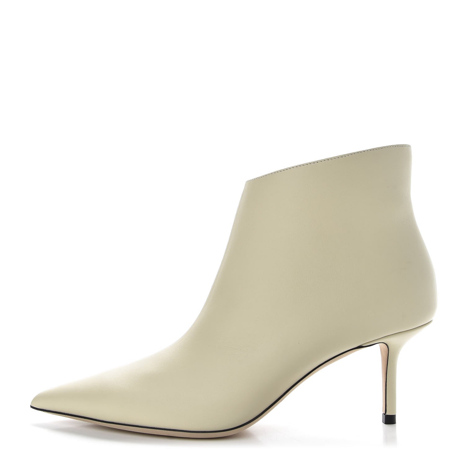 Jimmy Choo Smooth Calfskin Marinda 65 Ankle Booties 38 Linen 1 of 9