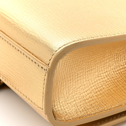 Saint Laurent Metallic Calfskin Small Classic Monogram Kate Tassel Satchel Gold 10 of 11