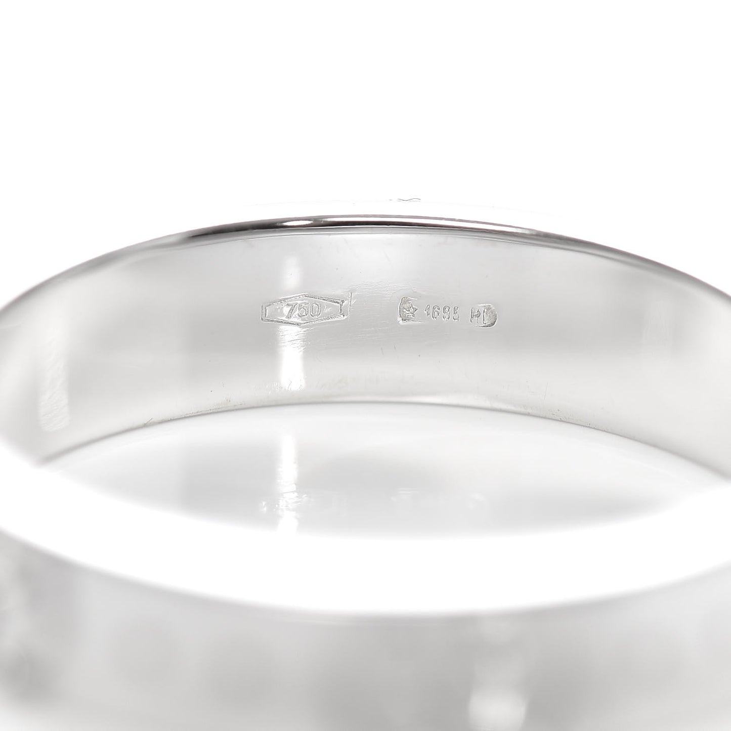 18K White Gold 4mm Icon Thin Band Ring 51 5.75
