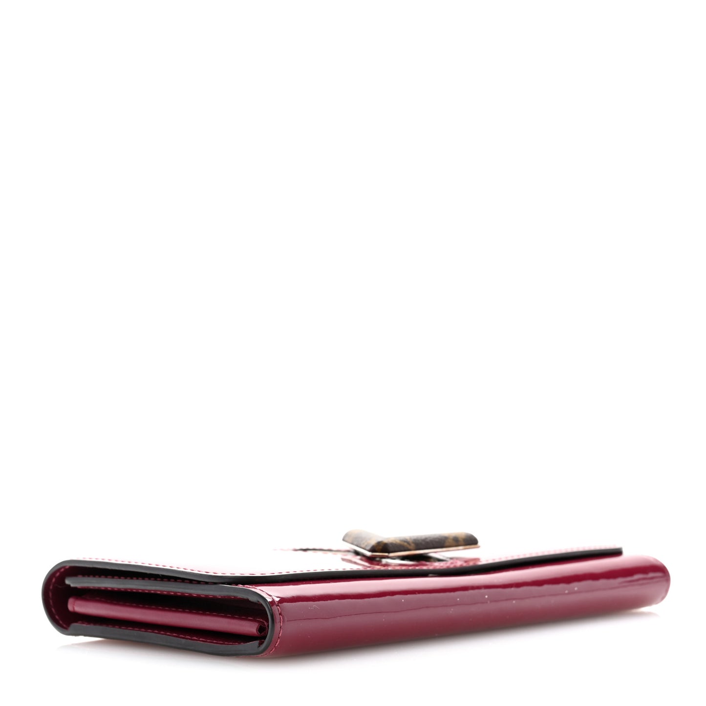Patent Monogram Twist Wallet Magenta