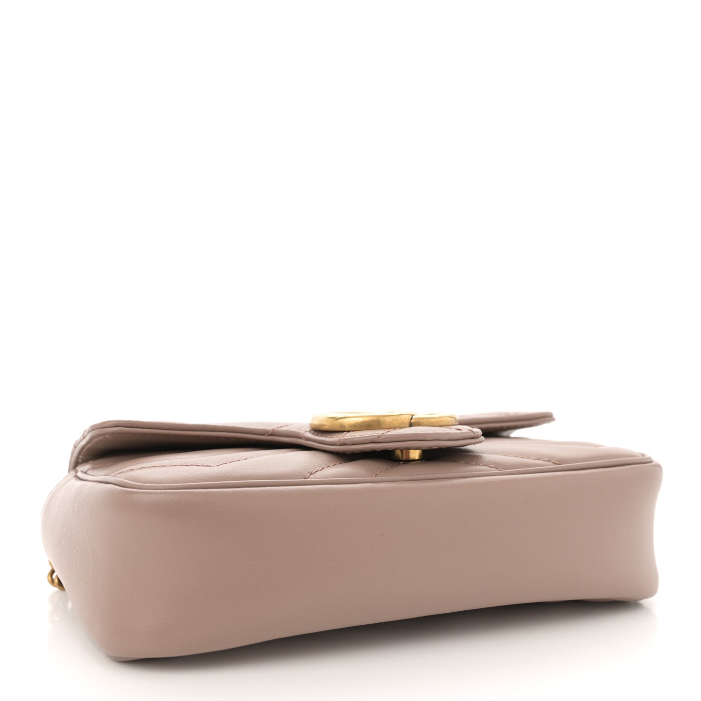 Calfskin Matelasse Super Mini GG Marmont Shoulder Bag Porcelain Rose