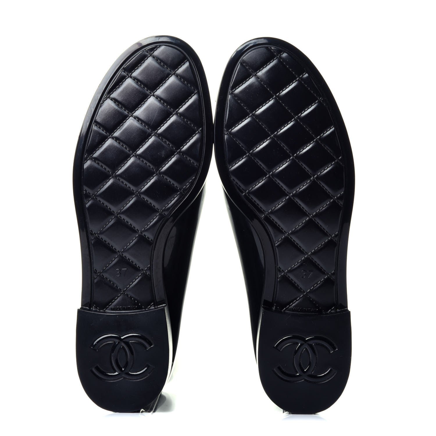 Chanel Rubber Rain Boots 37 Black 5 of 8