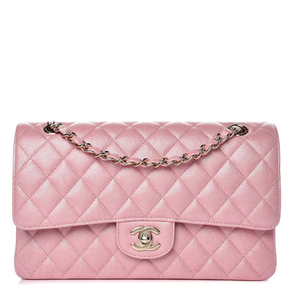 Chanel Iridescent Caviar Quilted Medium Double Flap Rose Pink 1 of 9