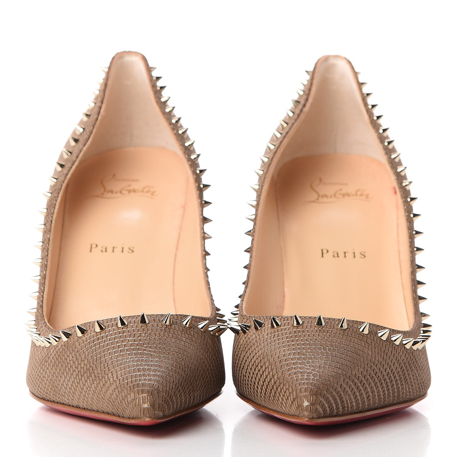 Christian Louboutin Nubuck Zarli Lame Anjalina 85 Pumps 38.5 Terracotta 5 of 16