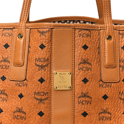 MCM Visetos Large Liz Reversible Shopper Tote Cognac 9 of 14