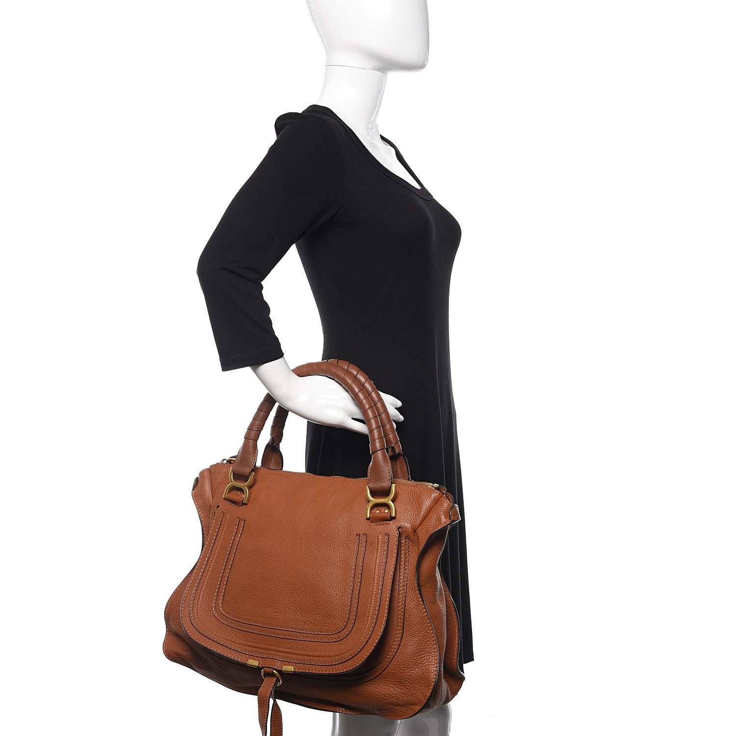 Chloe Calfskin Large Marcie Hobo Tan 2 of 14
