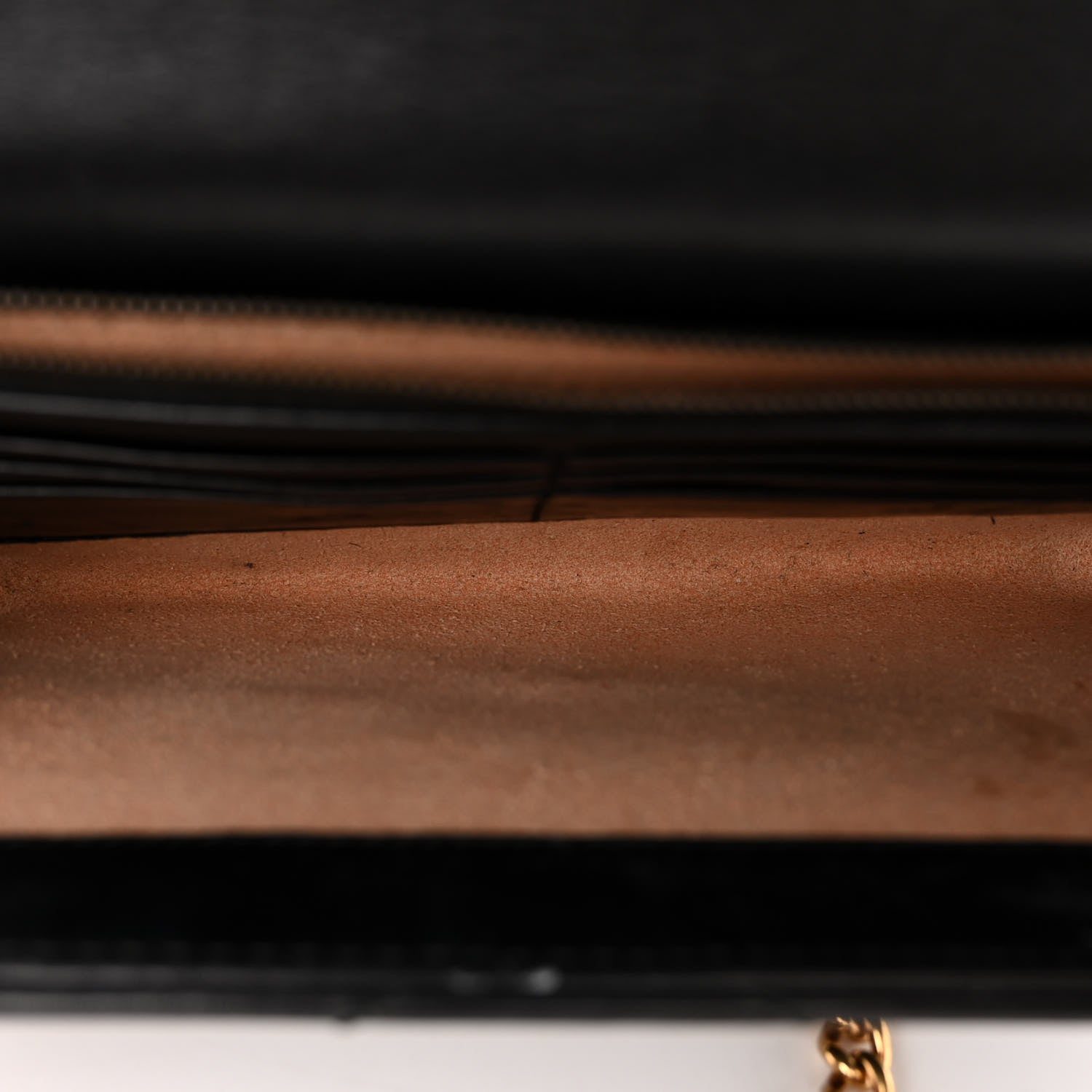 Gucci Calfskin Matelasse Mini GG Marmont Chain Wallet Black 5 of 10