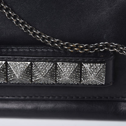 Valentino Garavani Nappa Crystal Encrusted Studs Va Va Voom Shoulder Bag Black 9 of 11
