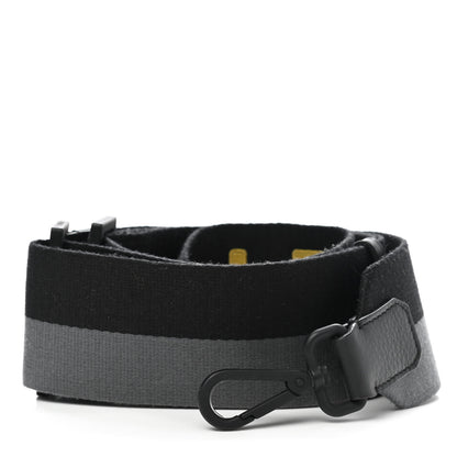 Fendi Canvas Calfskin Logo Strap Black Grey Yellow 1 of 4