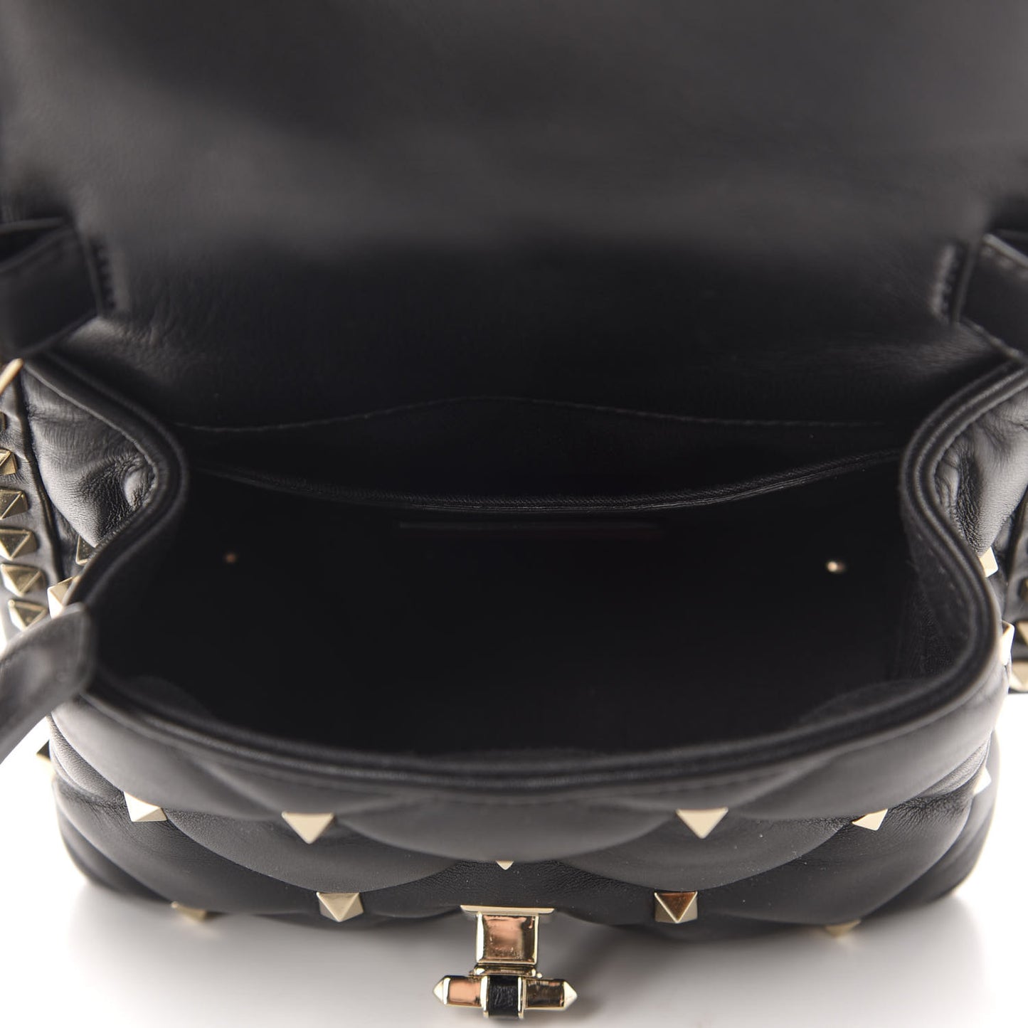 Nappa Mini Candystud Top Handle Bag Black