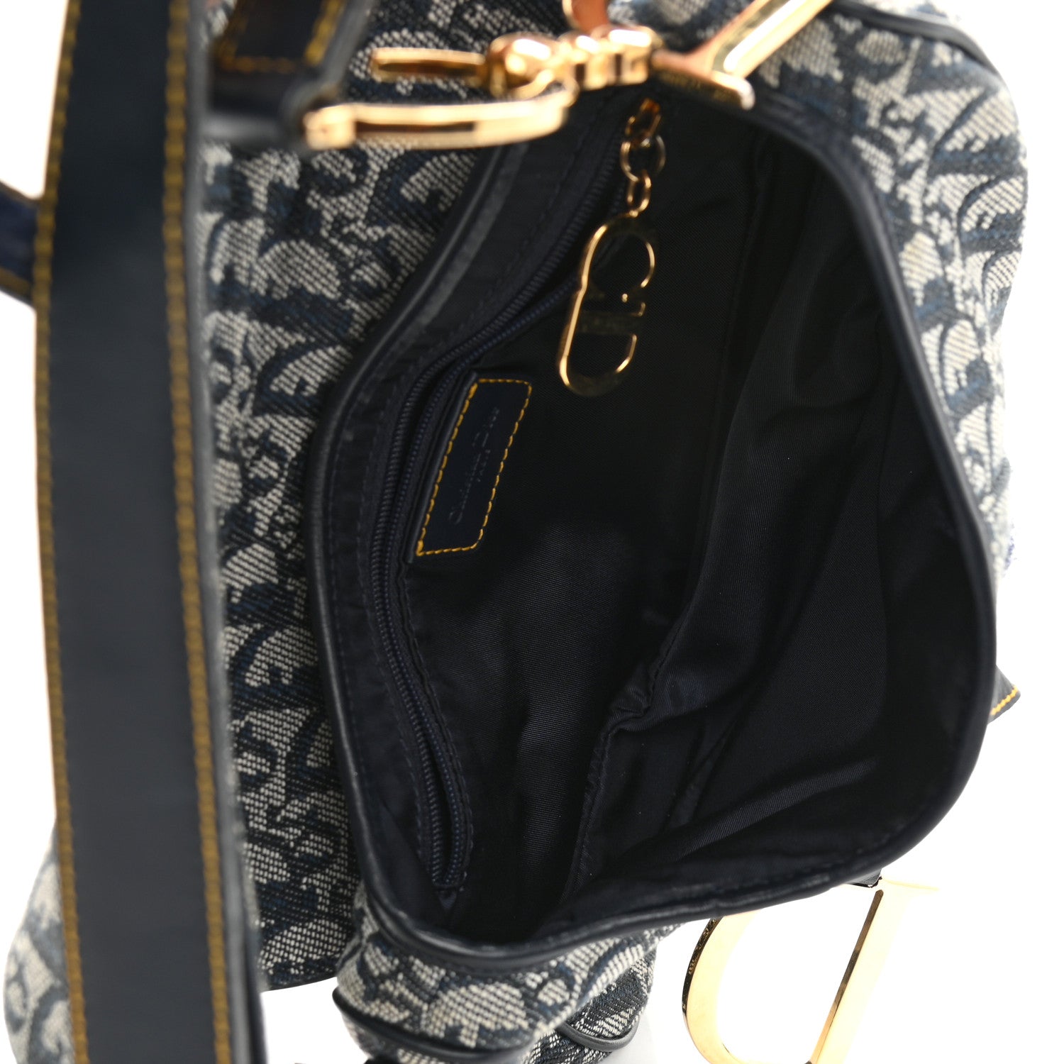Christian Dior Monogram Saddle Bag Blue 5 of 9