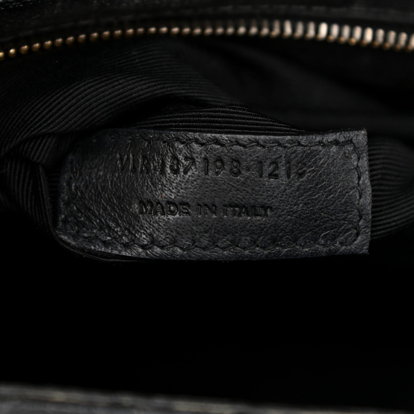 Grain De Poudre Textured Mixed Matelasse Large Triquilt Monogram Satchel Black