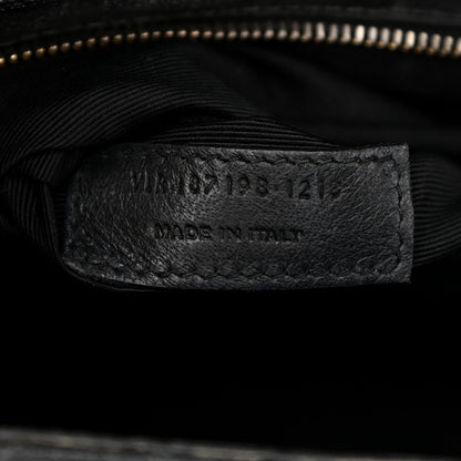 Saint Laurent Grain De Poudre Textured Mixed Matelasse Large Triquilt Monogram Satchel Black 15 of 35