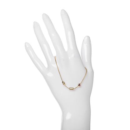 David Yurman 18K Yellow Gold Citrine Yellow Beryl Pink Tourmaline Novella Chain Bracelet 2 of 5