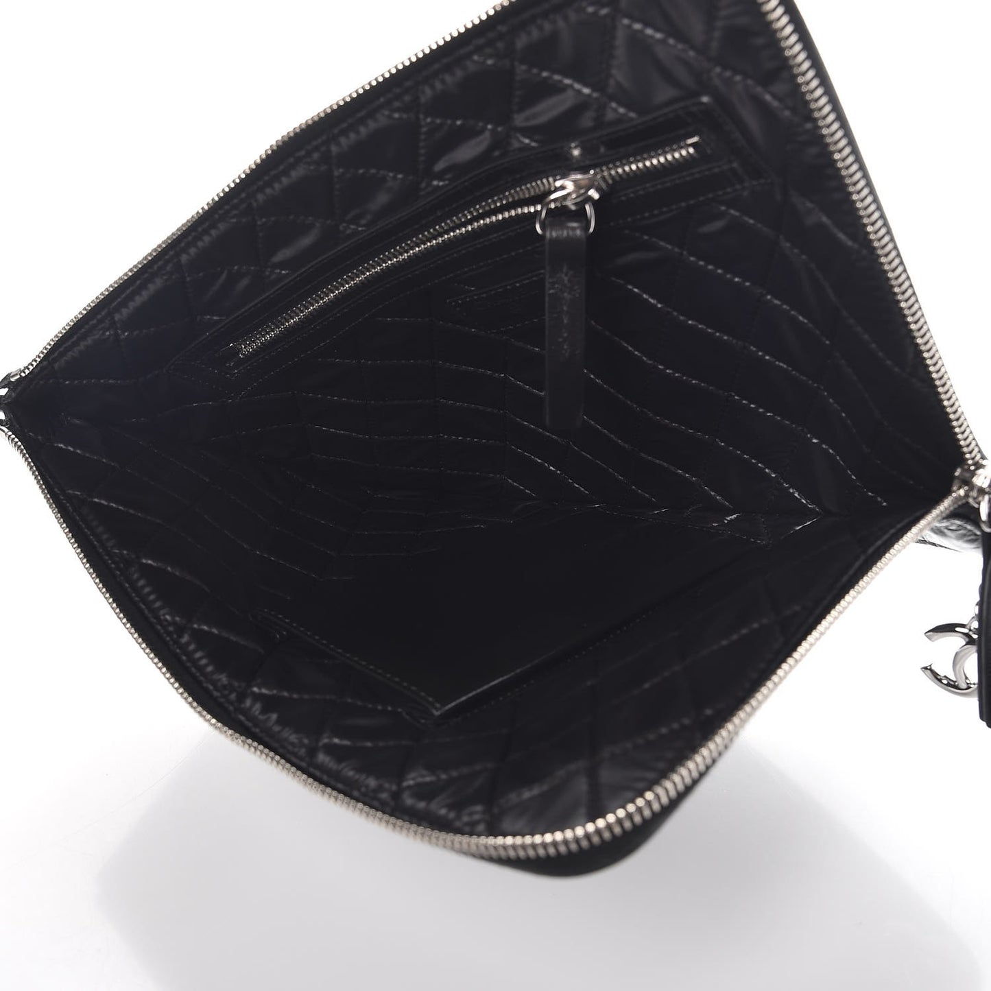 Calfskin Medium Je Ne Suis Pas En Solde Pouch Clutch Black