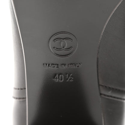 Chanel Calfskin CC Buckle Short Boots 40.5 Brown 6 of 9