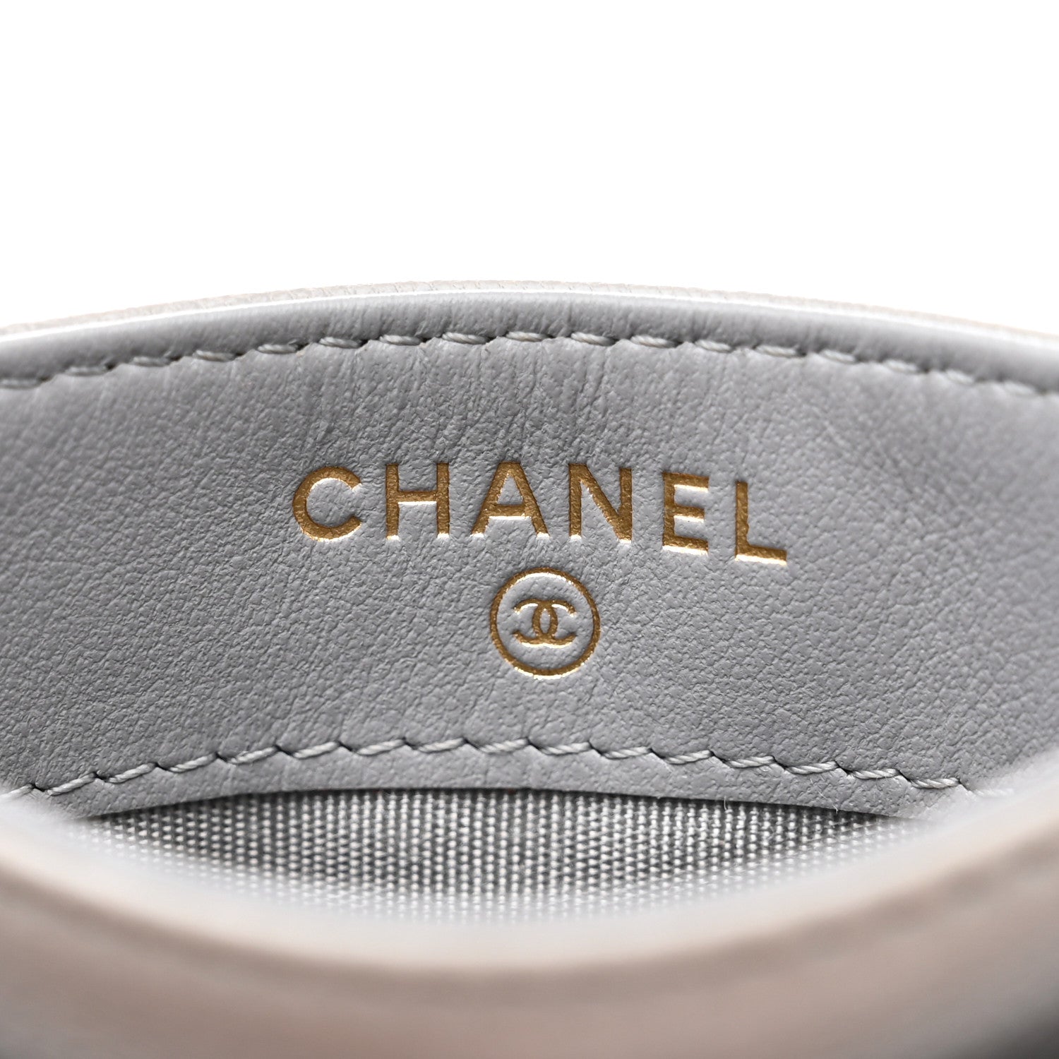 Chanel Lambskin Quilted Chanel 19 Card Holder Grey 6 of 9