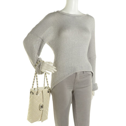 Chanel Patent Quilted Upside Down Flap White 2 of 7