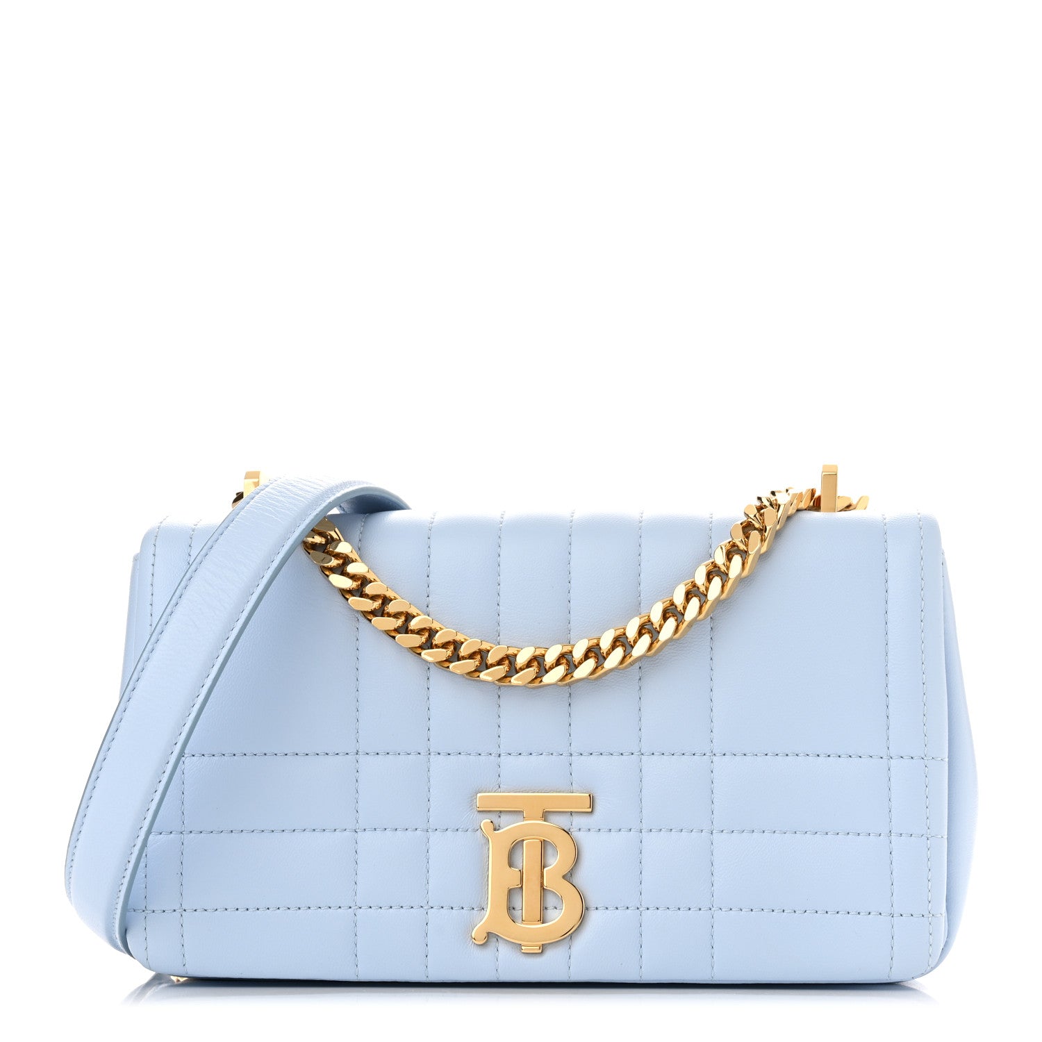 Burberry Lambskin Quilted Small Lola Bag Pale Blue 1 of 10