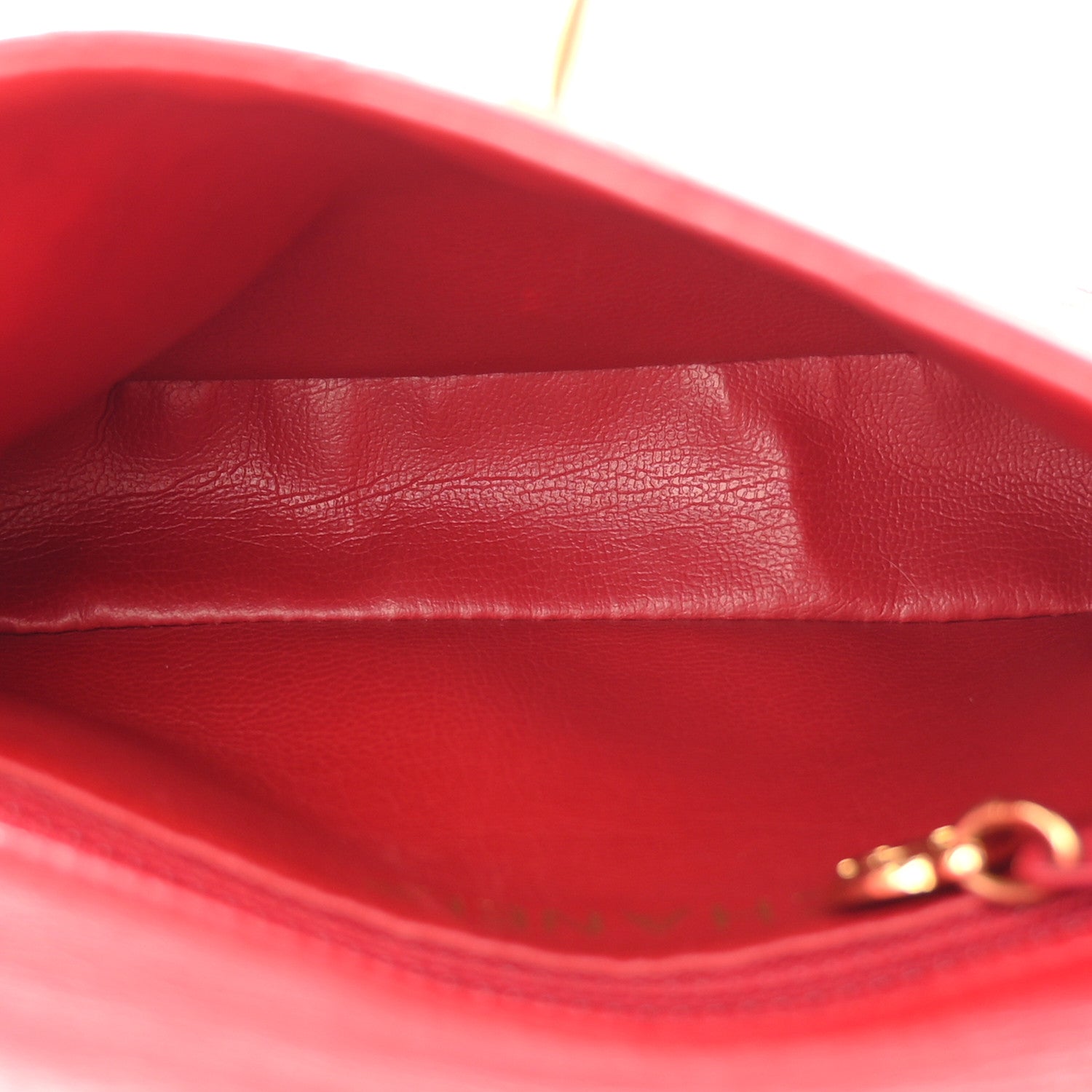 Chanel Lambskin Diamond Stitched Waist Chain Belt Flap Bag 75 30  Red 5 of 10