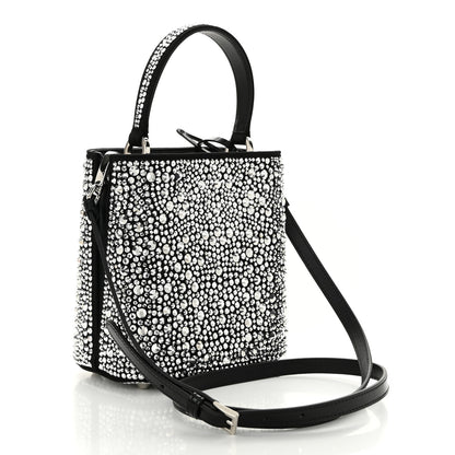 Prada Satin Crystal Small Panier Bucket Bag Metal 3 of 10