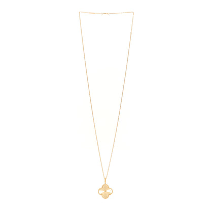 Van Cleef & Arpels 18K Yellow Gold Guilloche Magic Alhambra Long Necklace 3 of 5