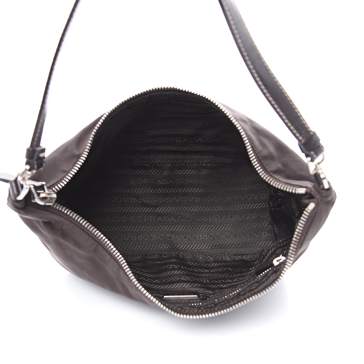 Tessuto Nylon Pochette Bag Ebano