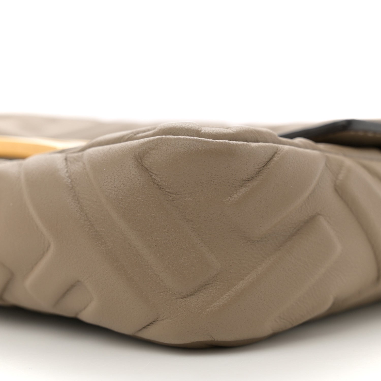 Fendi Nappa FF 1974 Embossed Mini Baguette Dove Gray 10 of 13