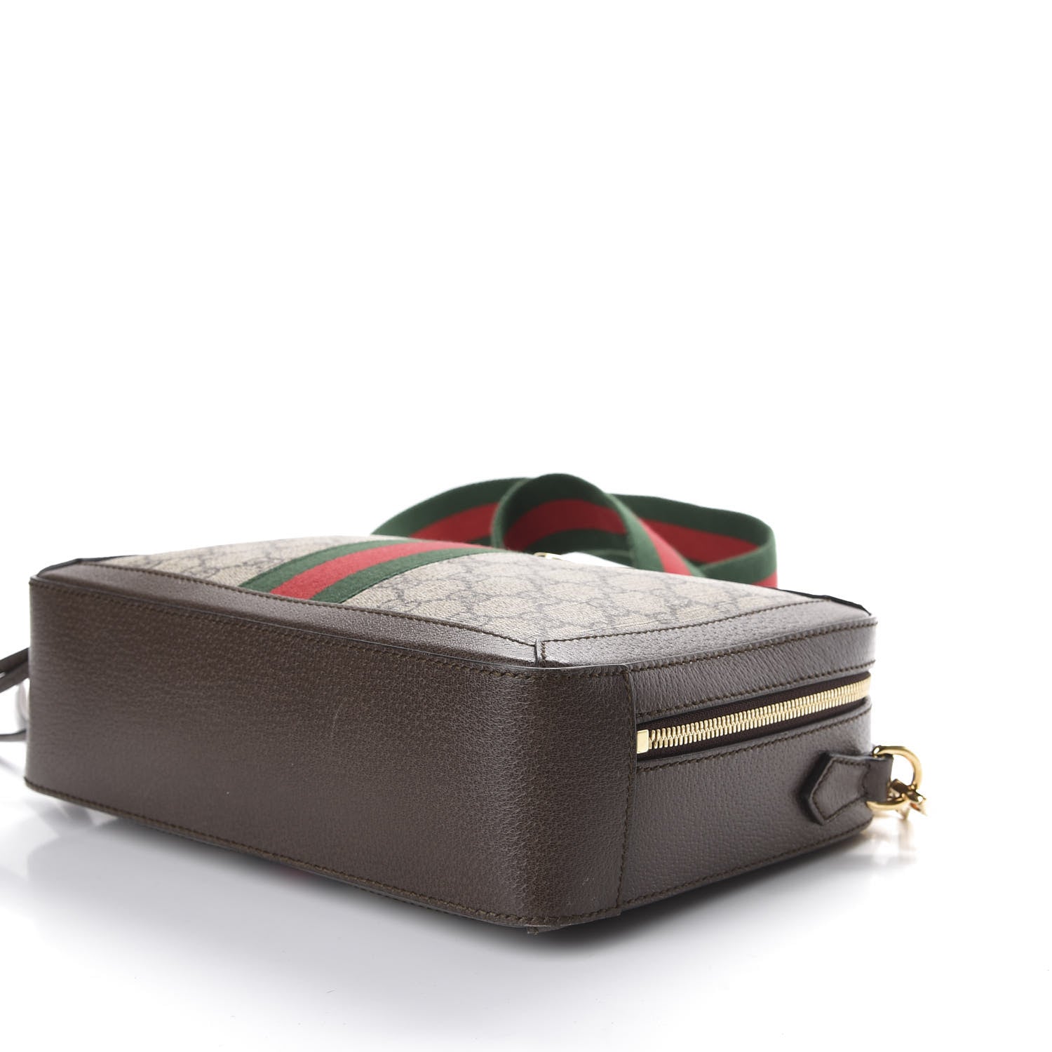 Gucci GG Supreme Monogram Web Small Ophidia Top Handle Shoulder Bag Brown 6 of 12