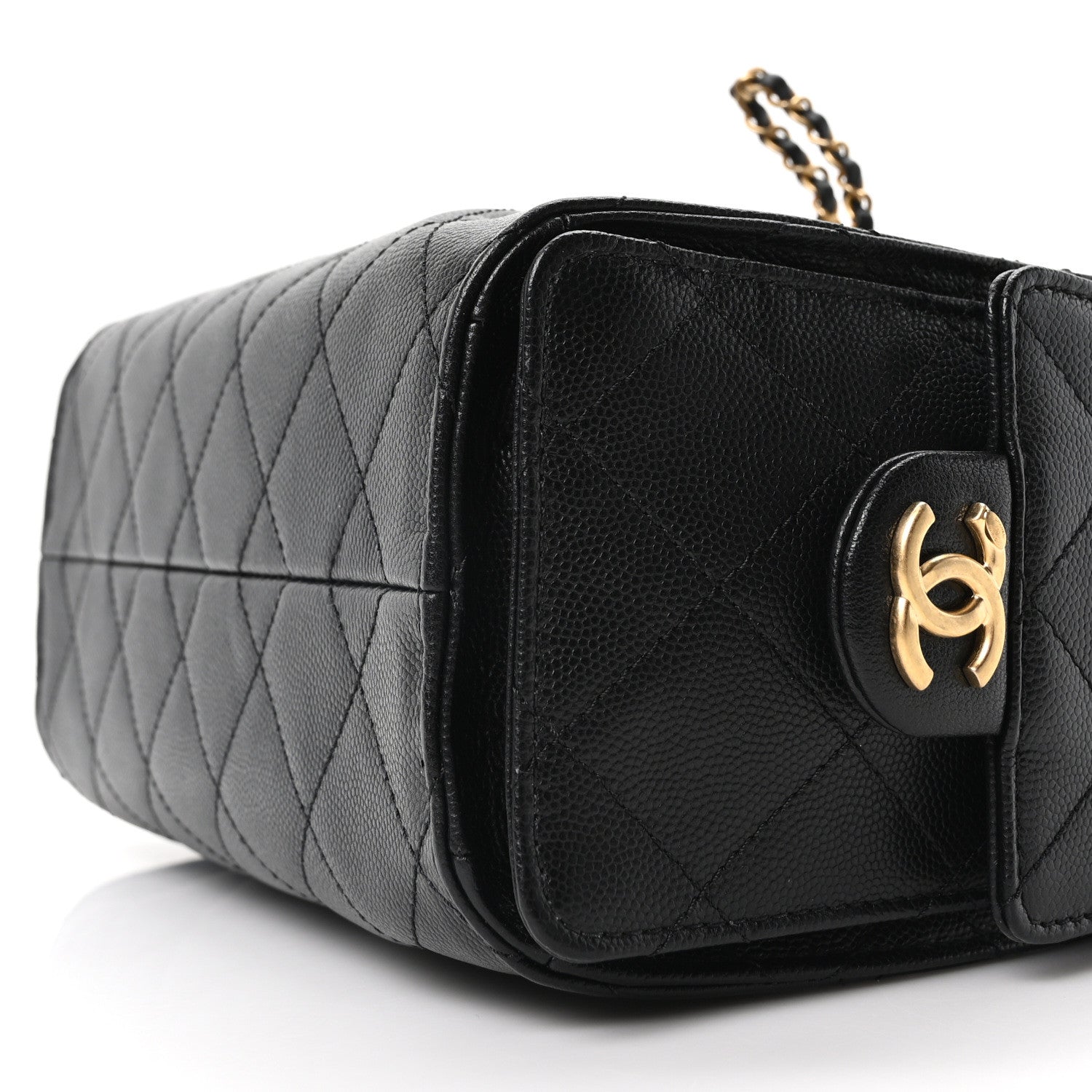 Chanel Caviar Quilted Mini Chanel 25 Handbag Black 10 of 10