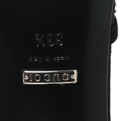 Gucci Tela Retino Kid Scamosciato Crystal GG Monogram Square G 35mm Slingback Pumps 38.5 Black 8 of 10