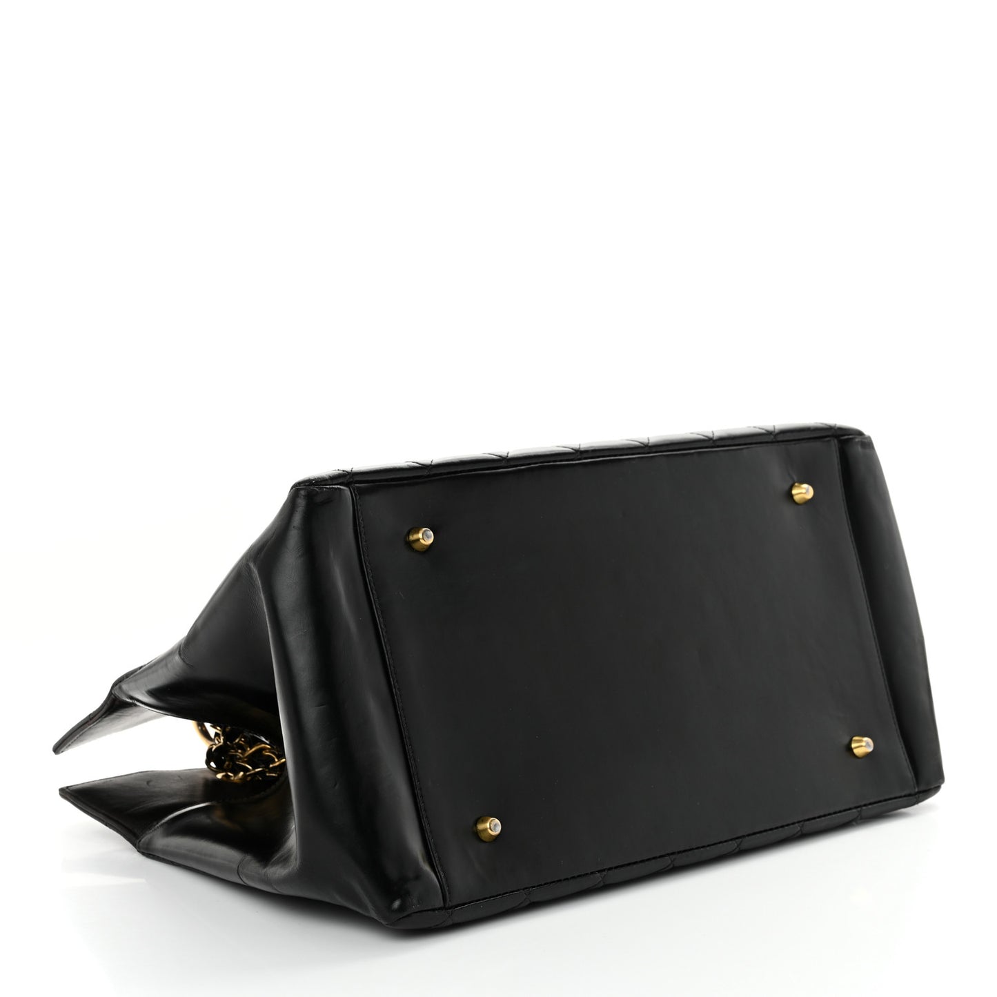 Patent Quilted Grand Shopping Tote GST Black