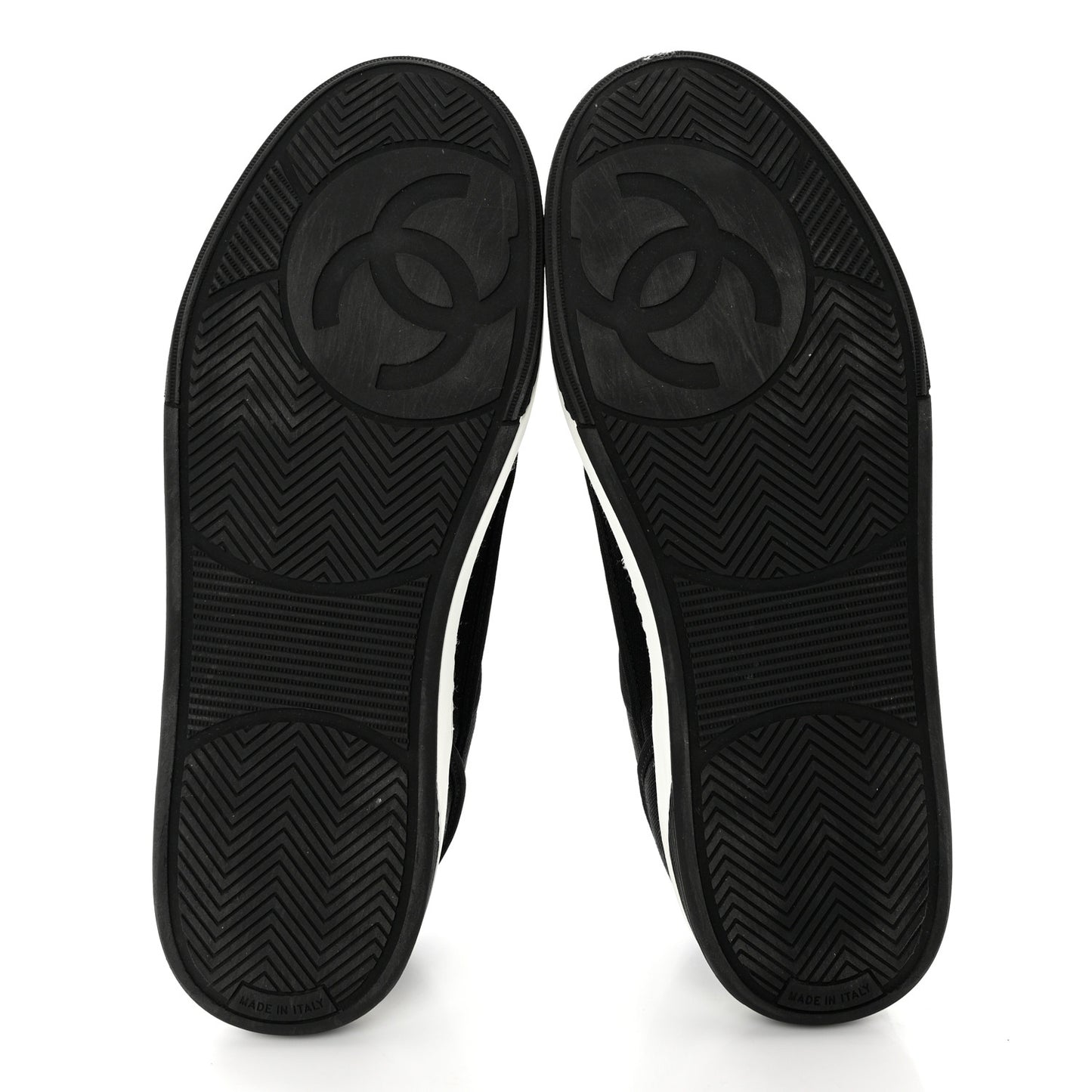 Fabric Womens Logo Sneakers 41 Black White