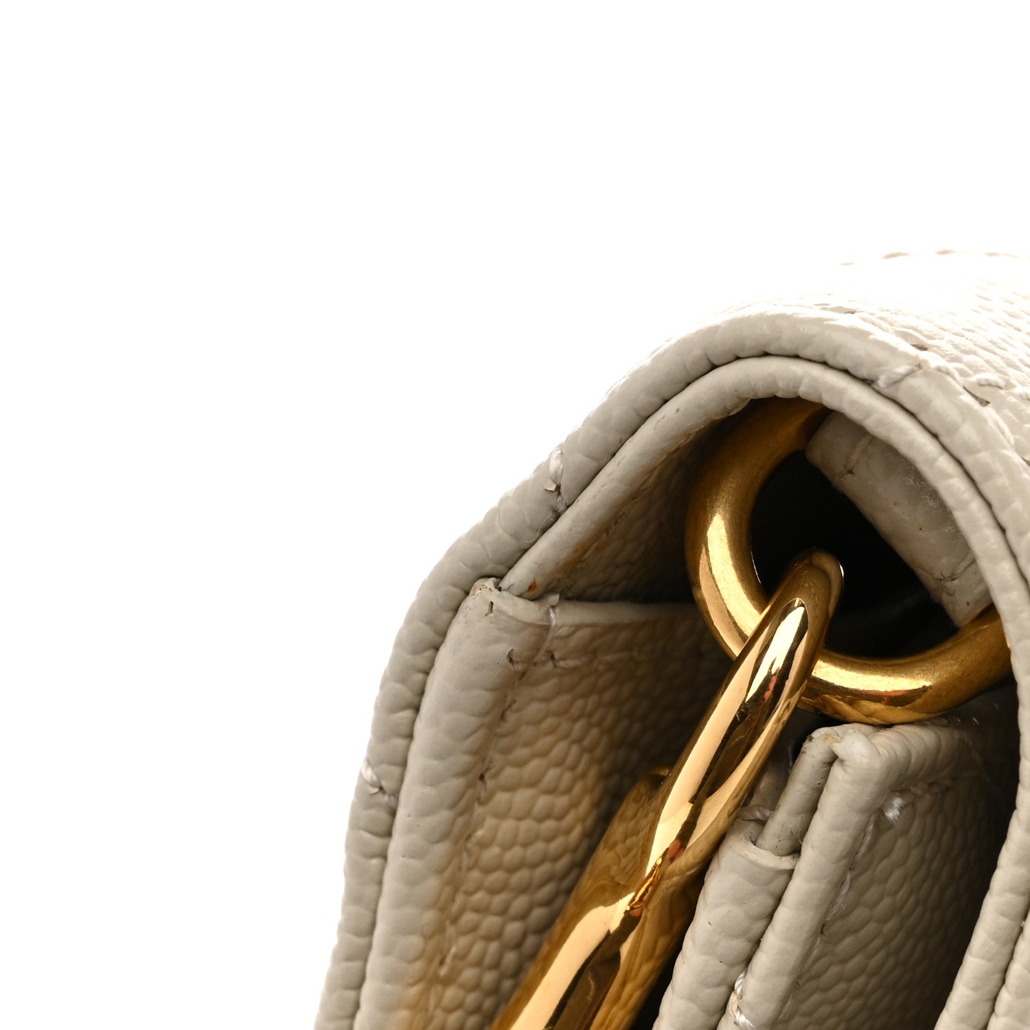 Saint Laurent Grain De Poudre Matelasse Chevron Monogram Envelope Clutch Crema Soft 9 of 12