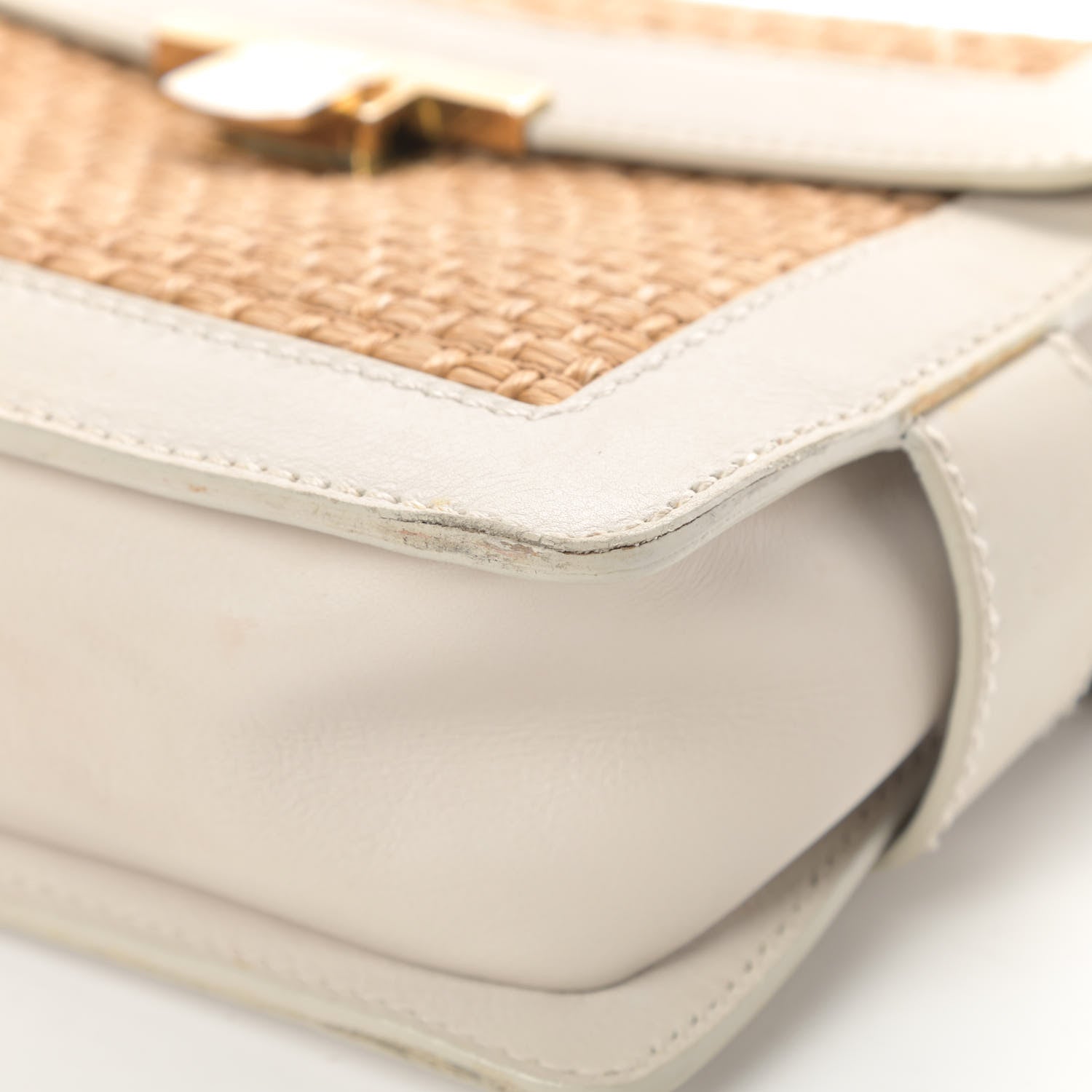 Lanvin Straw Shoulder Bag Beige 8 of 15
